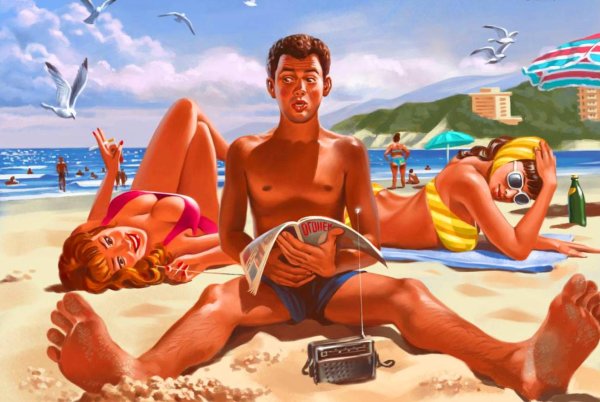 Карикатуры на пляже