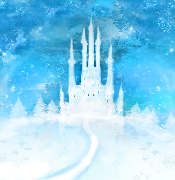 Замок снежной королевы вектор