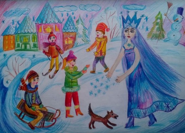 Детские иллюстрации к сказке Снежная Королева