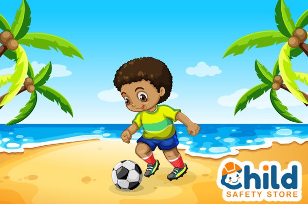 Детский футбол на песке