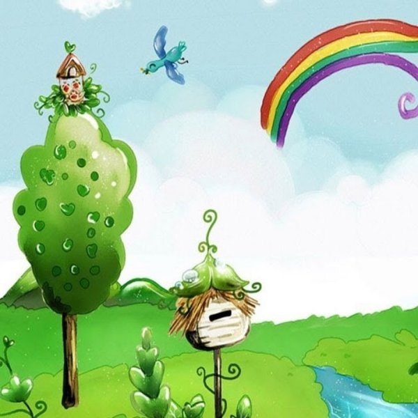 Волшебный зеленый дом рисунки