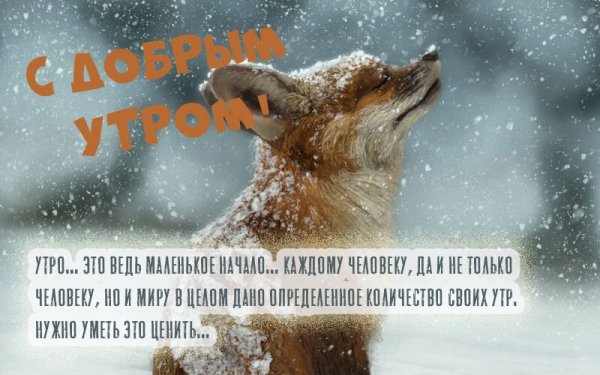 Доброе утро со смыслом зимние