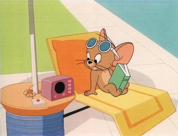 Мышонок Джерри отдыхает