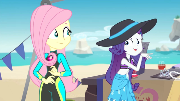 Рарити девушка Эквестрии на яхте