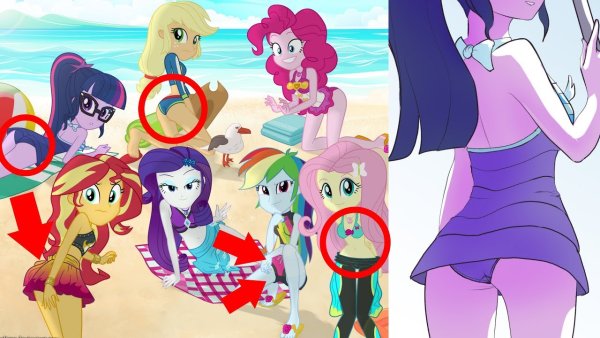 Девочки из Эквестрии на пляже