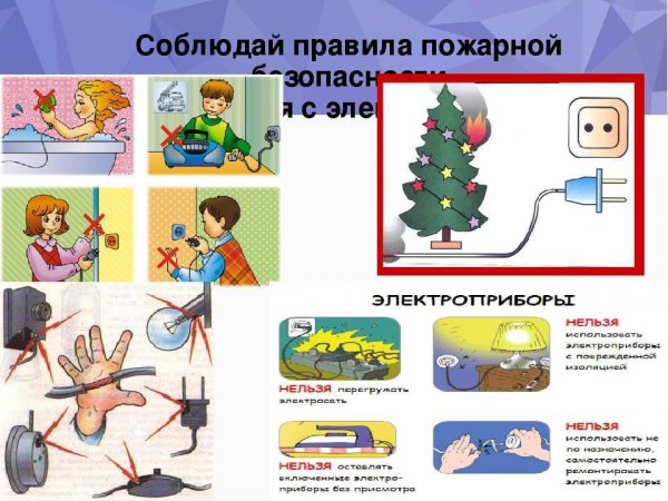 Правила обращения с электроприборами для детей