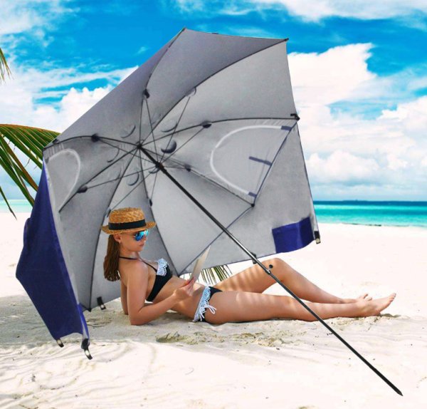 Компактный пляжный зонт