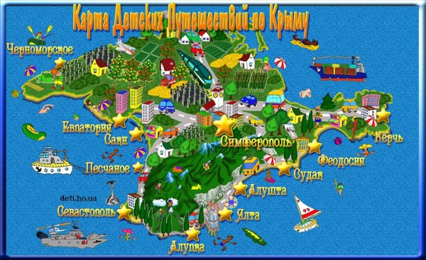 Карта Крыма для детей