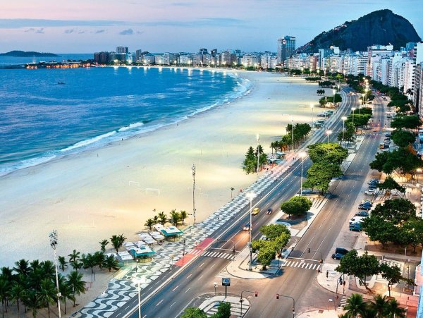 Пляж Копакабана в Рио-де-Жанейро