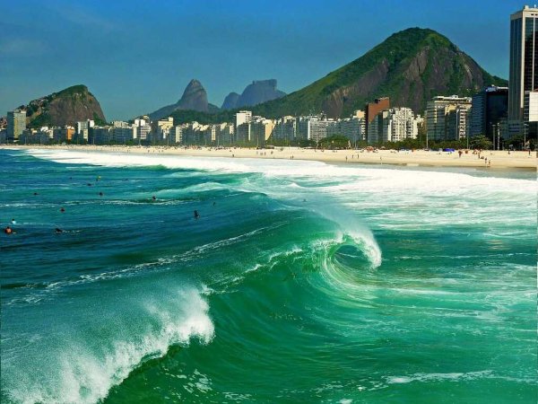 Пляж Копакабана в Рио-де-Жанейро