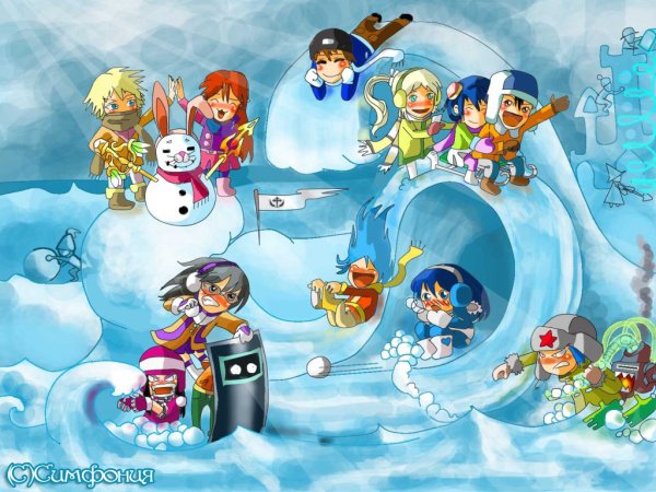 Снежная крепость мультяшная