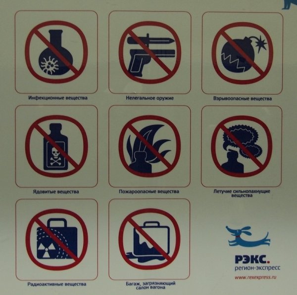 Знаки правил безопасности в самолете