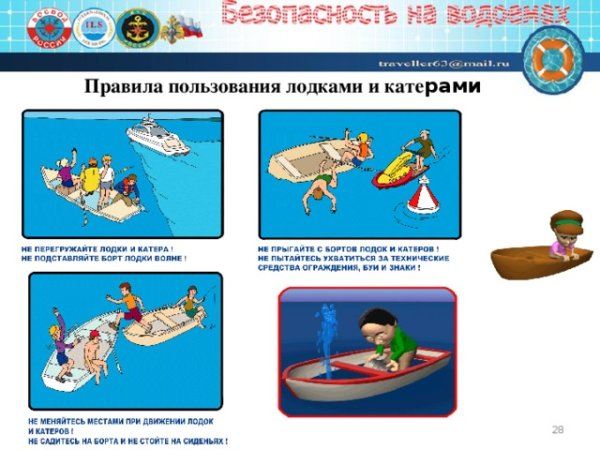 Правила безопасности на лодке