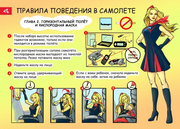 Правила безопасного поведения на борту самолета