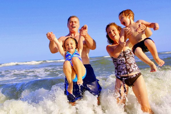 Семья на отдыхе