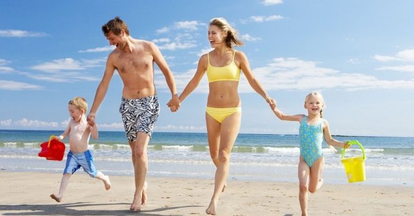 Лето отпуск море семья