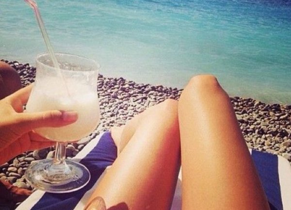Ноги пляж коктейль