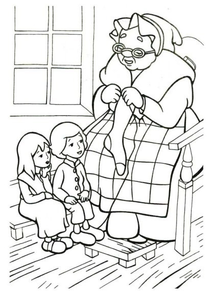 Раскраска Кай и Герда Снежная Королева