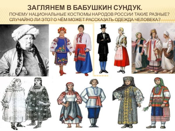 Наряды разных народов России