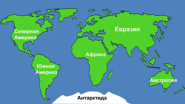 Карта мира с материками