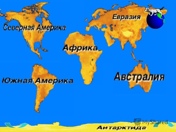 Название и изображение материков