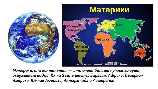 Материки и континенты
