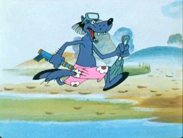 Ну погоди на лодке