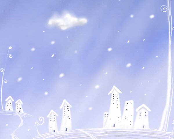 Зима рисунок