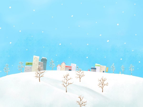 Зима мультяшная