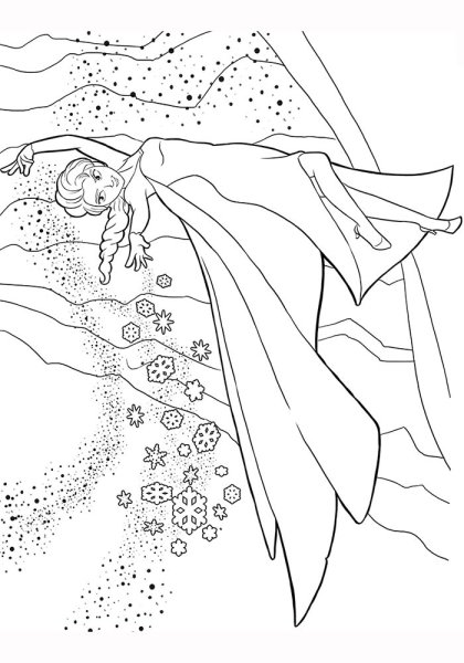 Раскраска Снежная принцесса