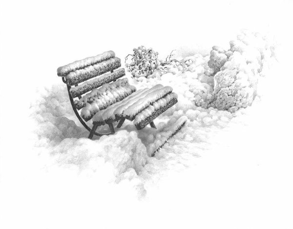 Снег карандашом