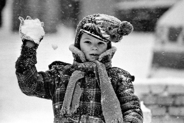 Советское детство зима