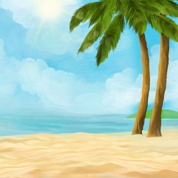 Нарисованный пляж