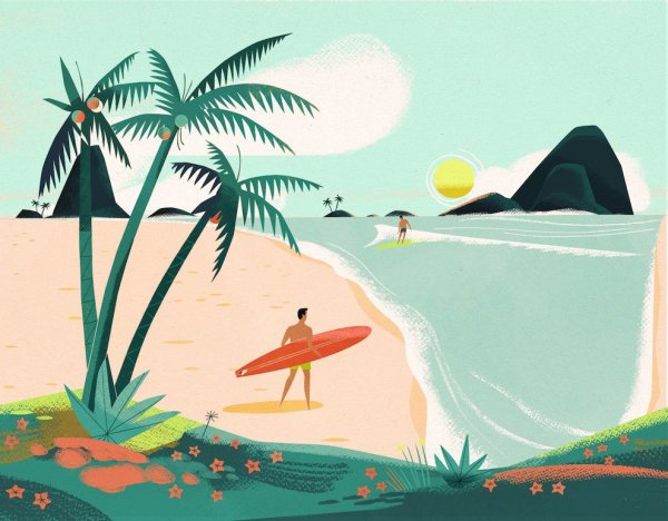 Пляж иллюстрация