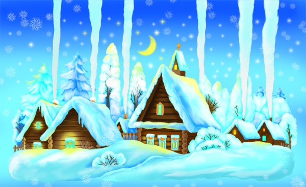Сказочная избушка зимой
