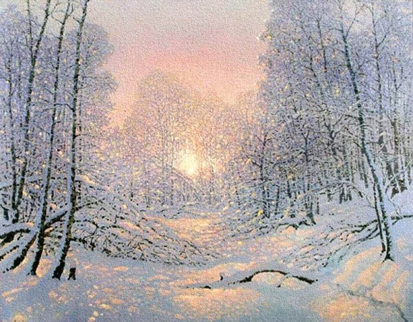 Художник Владимир Крылов зимний лес