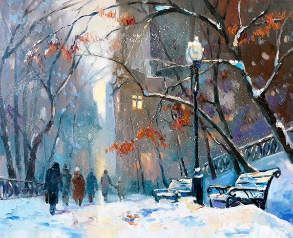 Художник Дмитрий Козлов зима