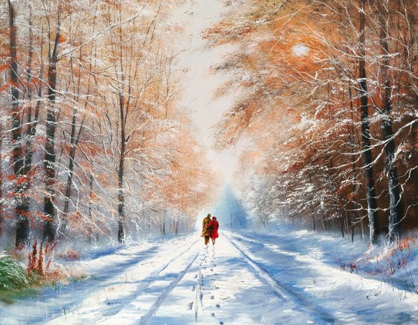 Художник Джефф Роуланд зима