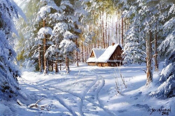 Картина зима