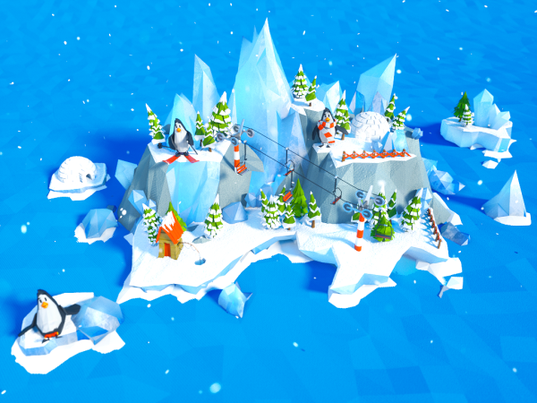 Векторные иллюстрации снежный остров