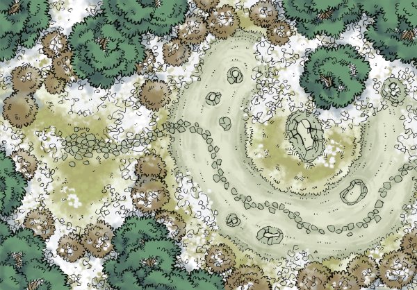 Battle Map Лесная Поляна ДНД