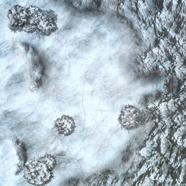 Ролл 20 ДНД Battle Map горы зимние