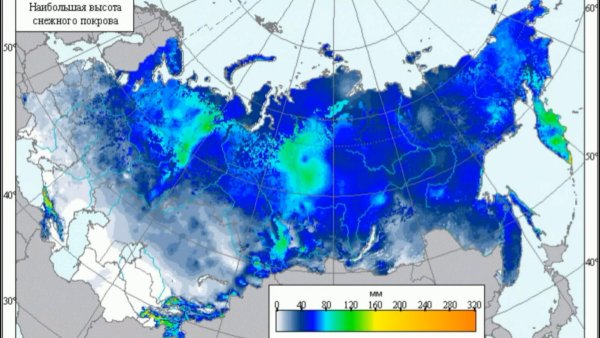 Карта снежного Покрова в России