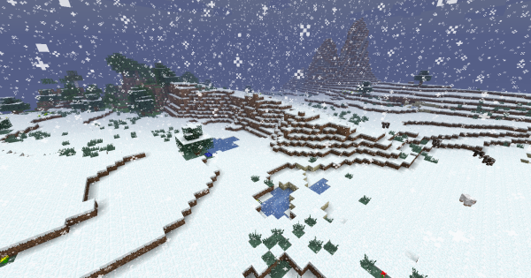 Снежный биом в Minecraft