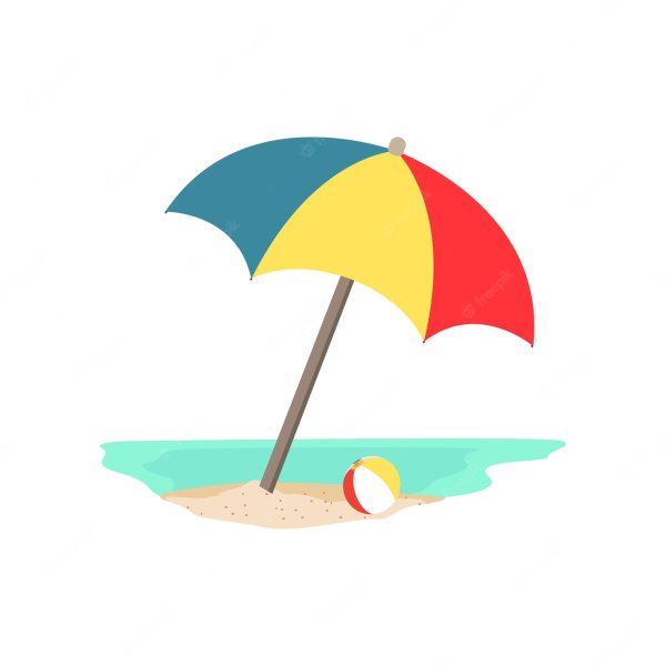 Нарисовать пляжный зонт