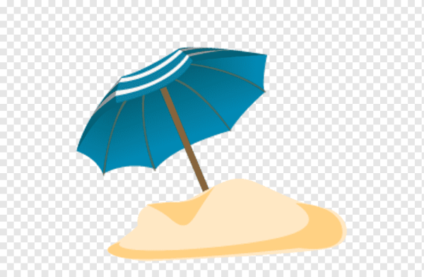 Пляжный зонт на прозрачном фоне