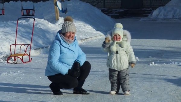 Прогулки зимой бабушки
