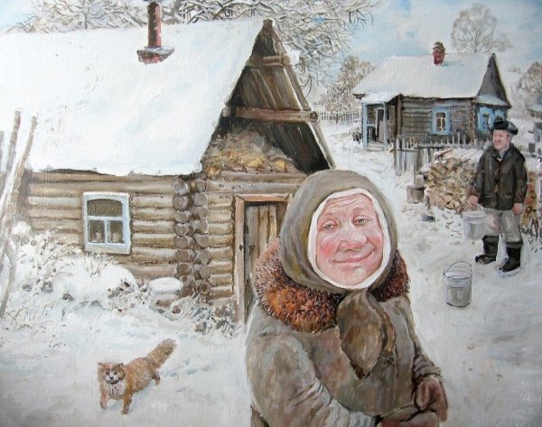 Художник Леонид Баранов русская деревня
