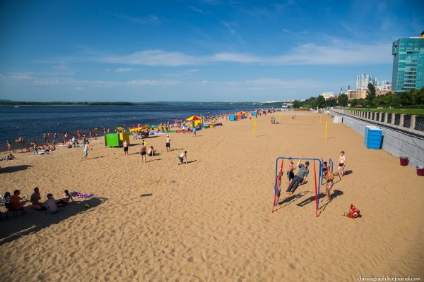 Городской пляж Самары на набережной