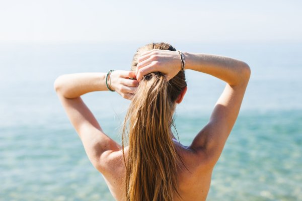 Девушка волосы пляж